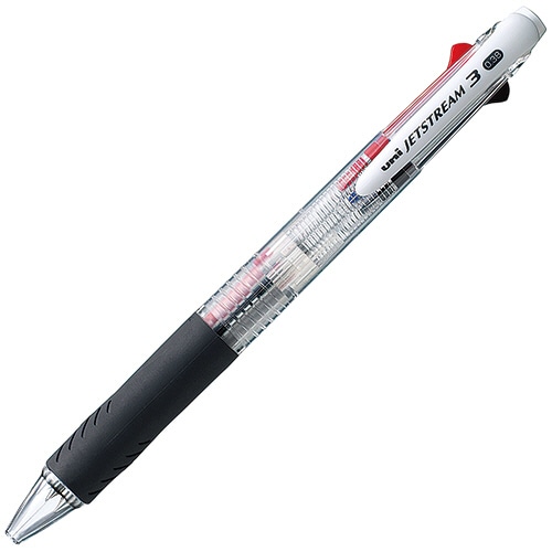 三菱鉛筆 ジェットストリーム 3色ボールペン 0.38mm (軸色:透明) SXE340038.T 1本(ご注文単位1本)【直送品】
