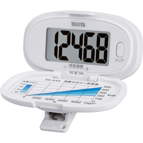 タニタ 歩数計 ホワイト PD645WH 1個(ご注文単位1個)【直送品】