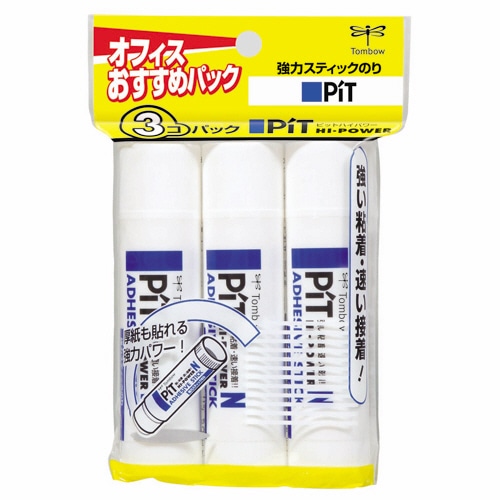 トンボ鉛筆　スティックのり　ピットハイパワー　N　約22g　HCA-321　1パック（3本）（ご注文単位1パック）【直送品】