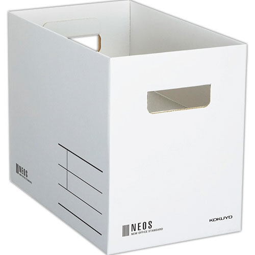 コクヨ 収納ボックス(NEOS) Mサイズ ホワイト A4-NEMB-W 1個(ご注文単位1個)【直送品】