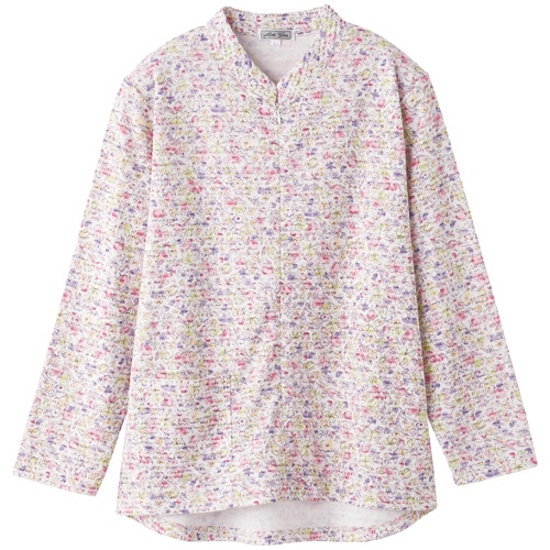 ケアファッション ロングファスナーTシャツ ローズ S 820597-04 1着(ご注文単位1着)【直送品】