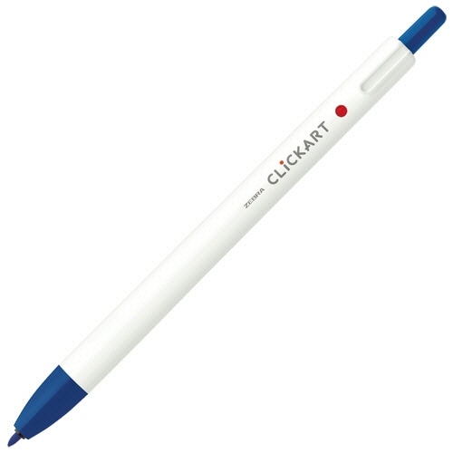 ゼブラ ノック式水性カラーペン クリッカート 青 WYSS22-BL 1セット(10本)(ご注文単位1セット)【直送品】