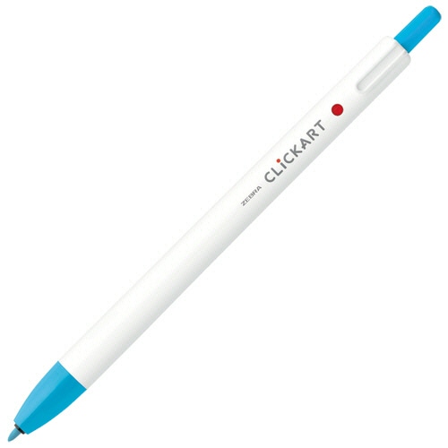 ゼブラ ノック式水性カラーペン クリッカート ライトブルー WYSS22-LB 1セット(10本)(ご注文単位1セット)【直送品】
