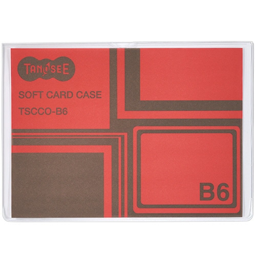TANOSEE　ソフトカードケース　B6　透明　再生オレフィン製　1セット（100枚）（ご注文単位1セット）【直送品】