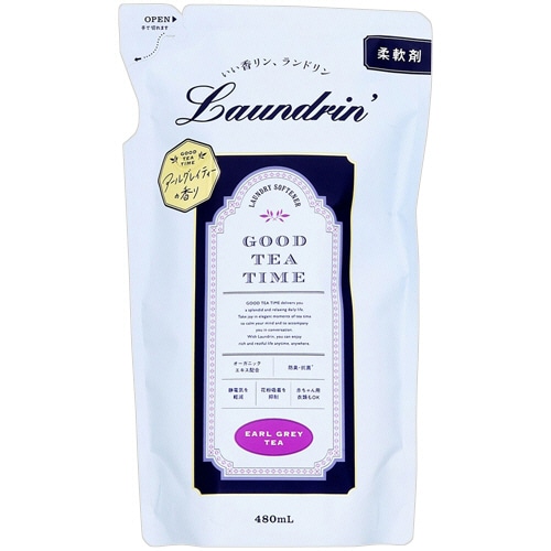 ネイチャーラボ ランドリン 柔軟剤 アールグレイティーの香り 詰替 480mL 1個(ご注文単位1個)【直送品】