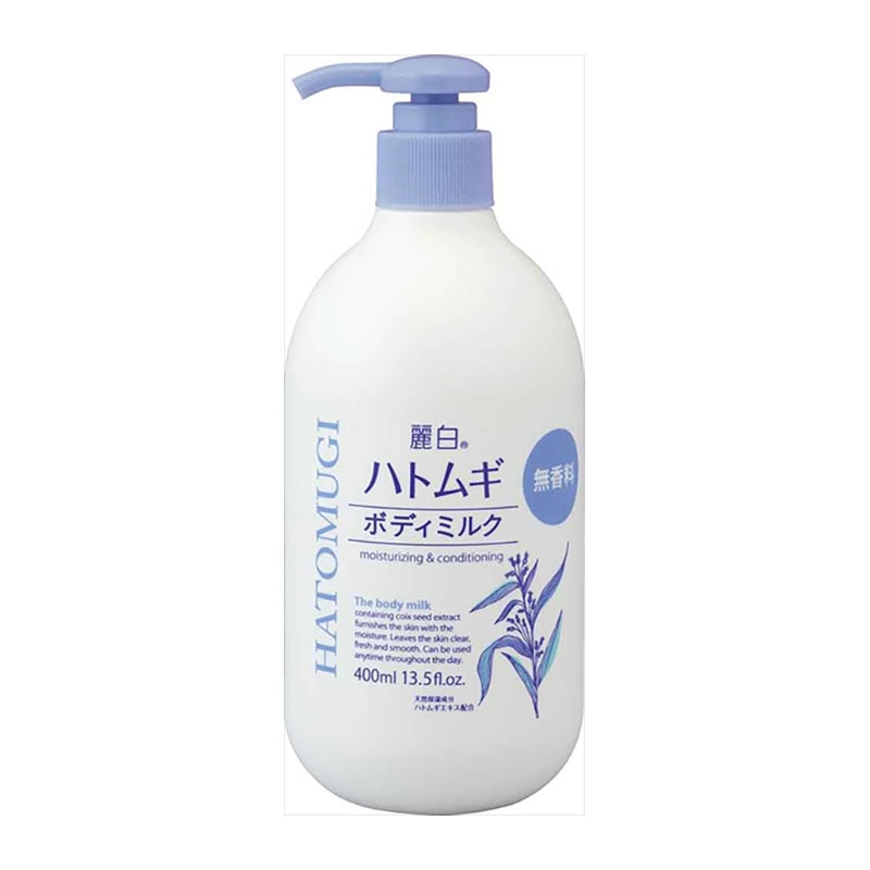 熊野油脂 麗白 ハトムギ ボディミルク 無香料タイプ 400ML 1個(ご注文単位1個)【直送品】