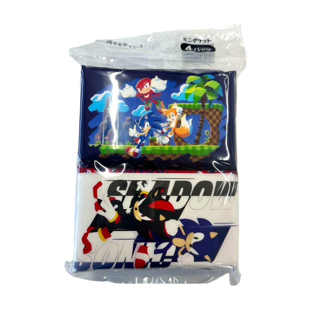 ダイレイ ソニック・ザ・ヘッジホッグ ミニポケットティシュ 4個/パック（ご注文単位1パック）【直送品】
