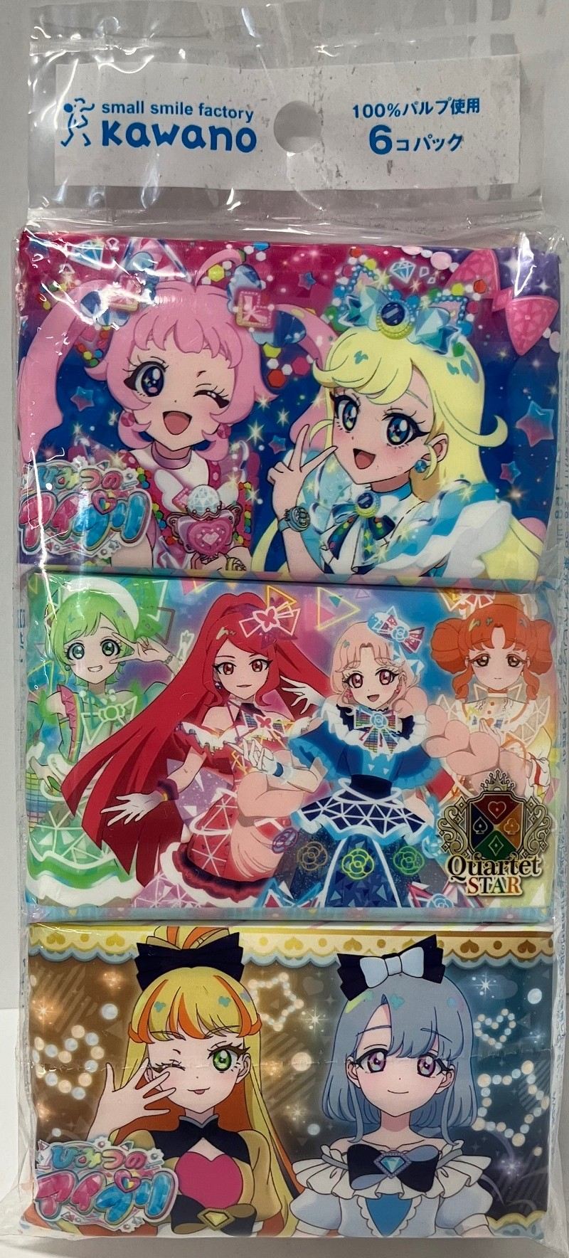 河野製紙 ひみつのアイプリミニポケットティシュ 6個/パック（ご注文単位1パック）【直送品】