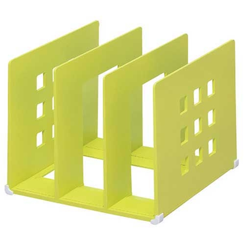 LIHIT LAB. 仕切りラックL A-7321-6 黄緑  1個（ご注文単位1個）【直送品】
