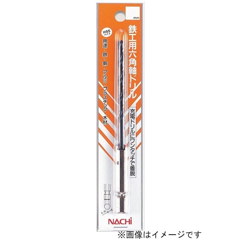 ナチ 4341656 ナチ鉄工用六角軸ドリル3.8mm#451738 1個（ご注文単位1個）【直送品】