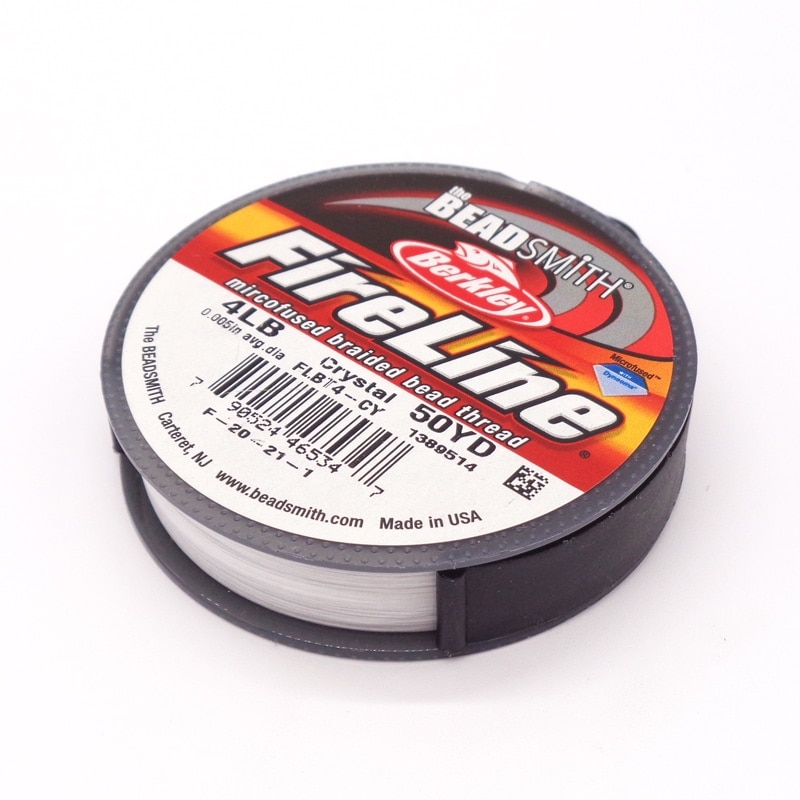ビーズステッチ用糸 FireLine 透明 4LB 125ヤード(約114m) 1巻（ご注文単位1巻）【直送品】