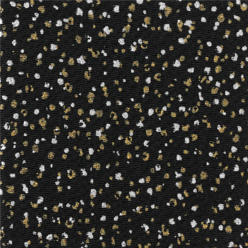 日本紐釦貿易 ちりめん 金彩 黒 巾約70cm×9ｍ切売カット GSF-17-9M 1枚（ご注文単位1枚）【直送品】