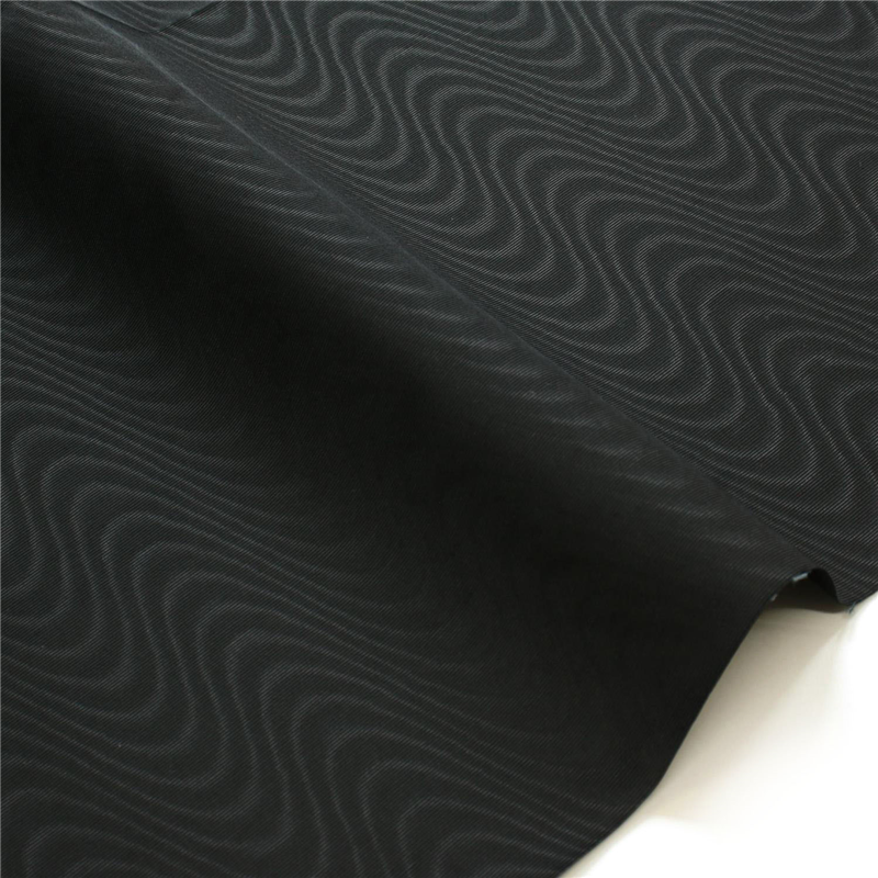 日本紐釦貿易 シャンタンモアレ 裏地用生地 レーヨン 巾約91cm×6m切売カット ブラック TN10-142 1枚(ご注文単位1枚)【直送品】