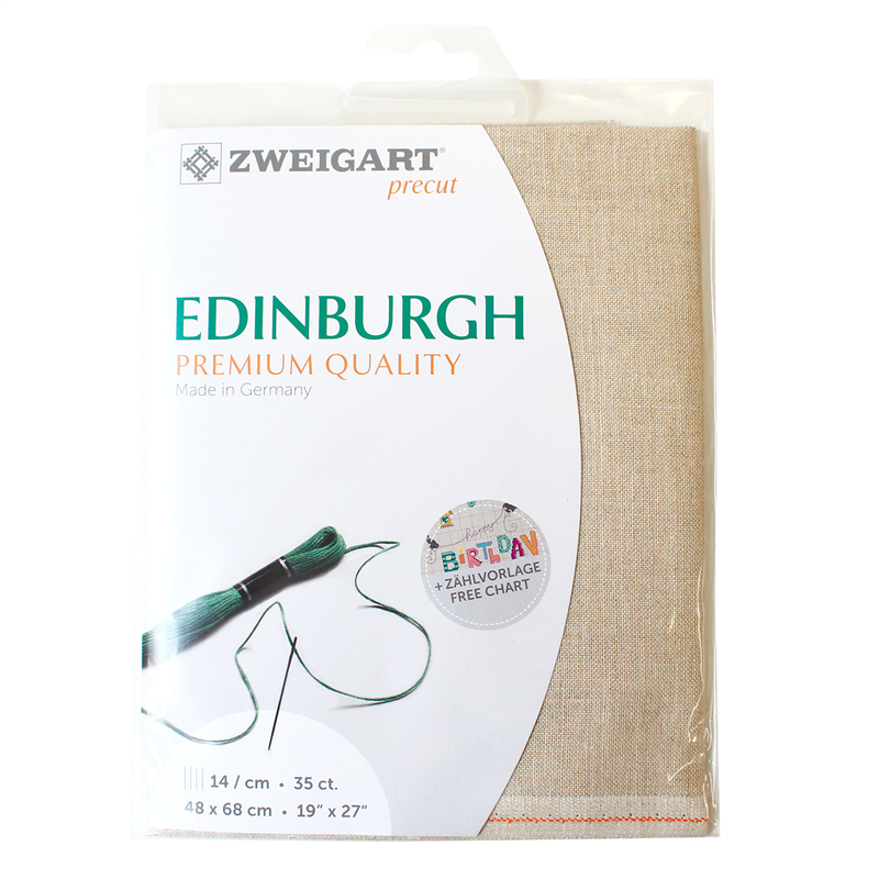 ツヴァイガルト(ZWEIGART) 刺しゅうクロス 36CT EDINBURGH 48×68cm ベージュ ZW3217P-52 1個（ご注文単位1個）【直送品】