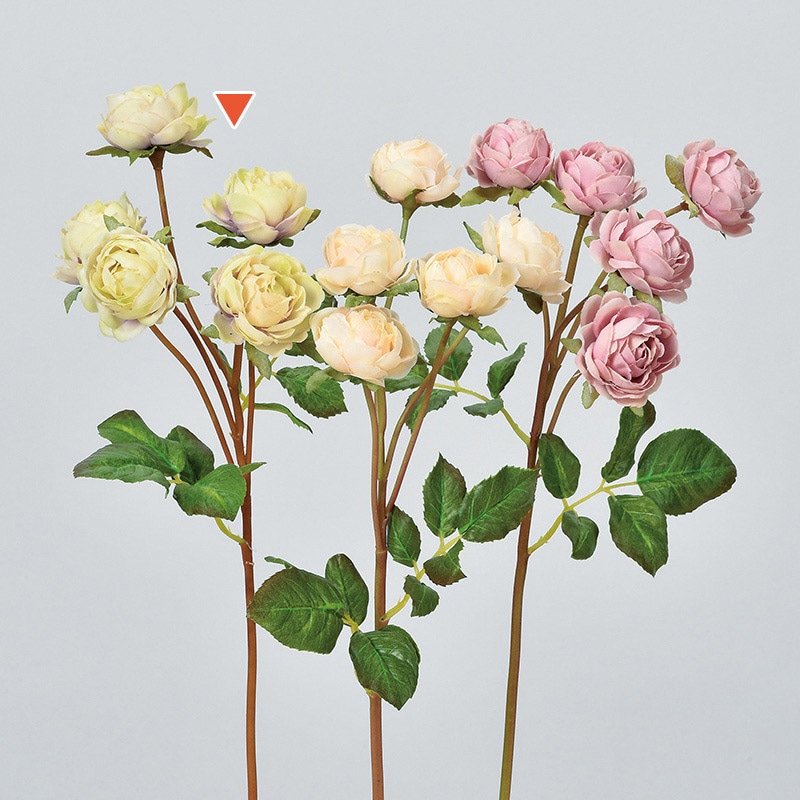 アスカ商会 造花 A-32774　ローズ×5 #006G 1本（ご注文単位1本）【直送品】