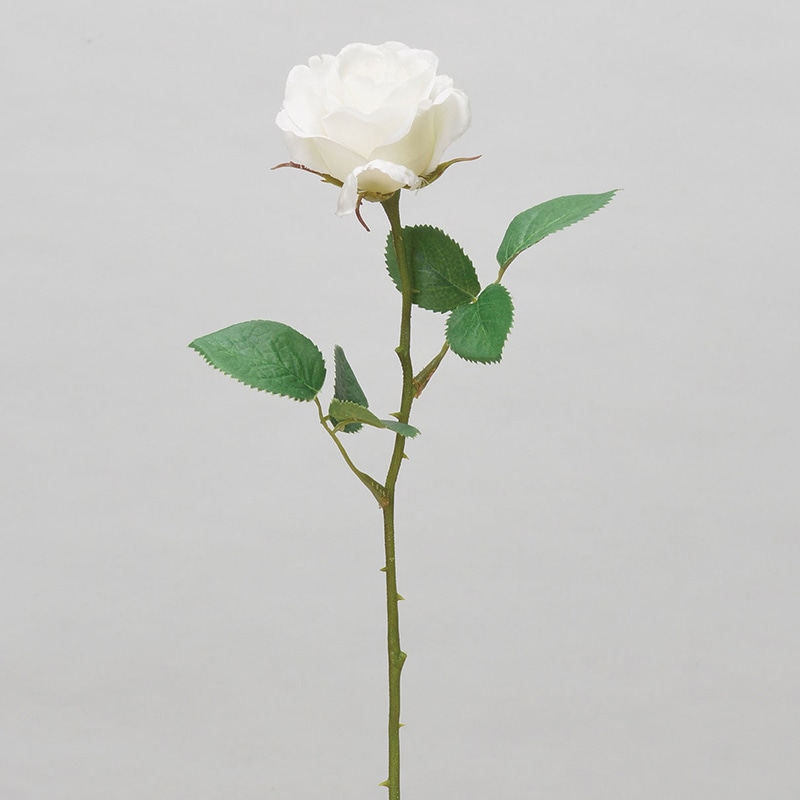 アスカ商会 造花 A-32994　ローズ #001　ホワイト 1本（ご注文単位1本）【直送品】