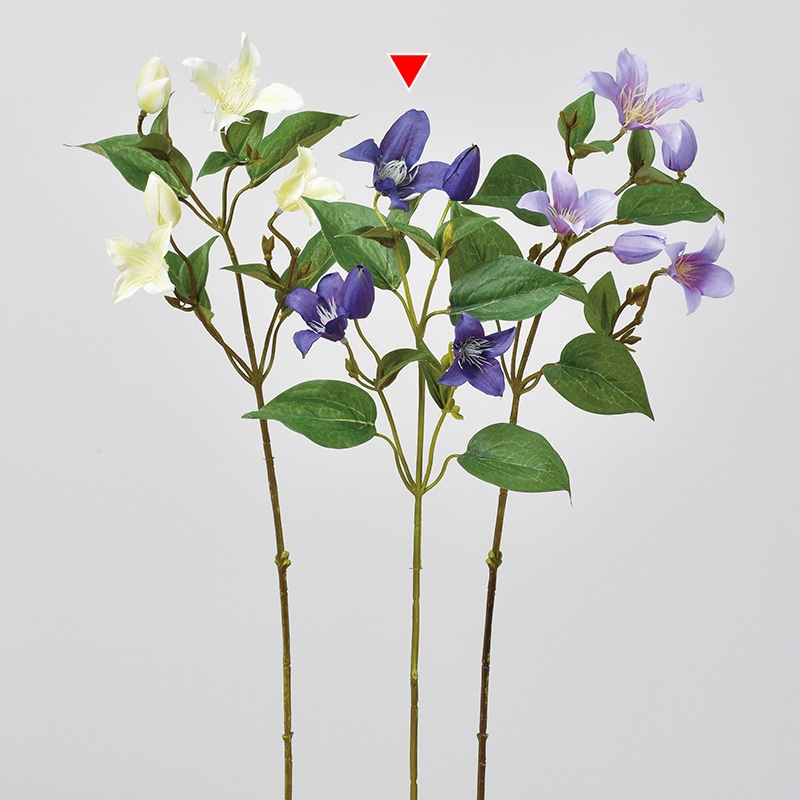 アスカ商会 造花 A-34355クレマチス #007 パ-プル 1本(ご注文単位1本)【直送品】