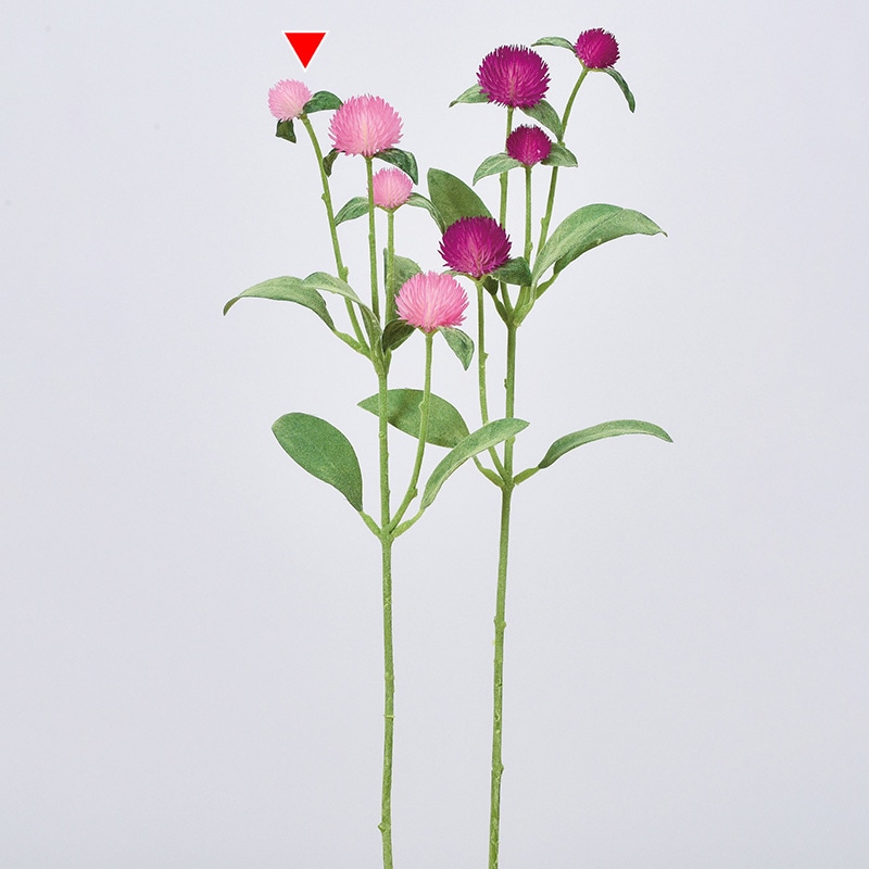 アスカ商会 造花 A-34408 センニチコウ×4 #003 ピンク 1本(ご注文単位1本)【直送品】