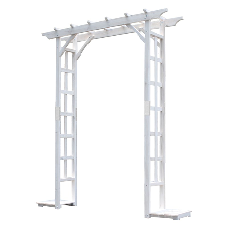 住まいスタイル 天然木パーゴラアーチ ホワイト BP-R200WHT 1台（ご注文単位1台）【直送品】