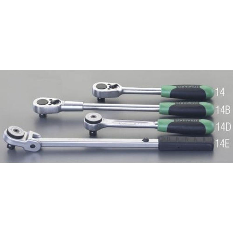 エスコ EA617ZR-14 1/2”DR/263mmラチェットハンドル 1個（ご注文単位1個）【直送品】