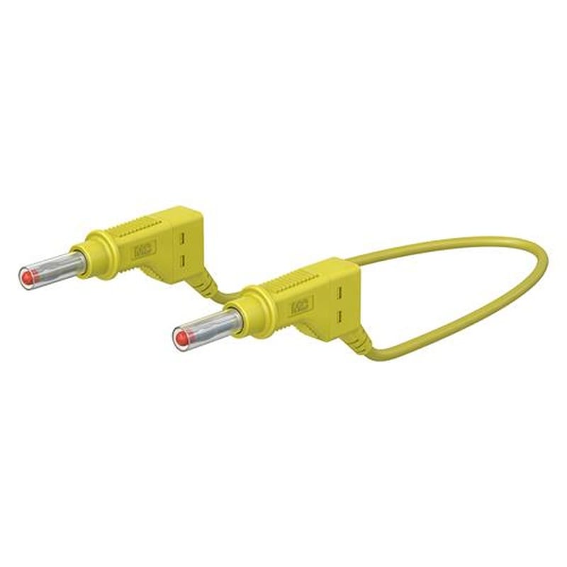 エスコ EA707NC-444 φ4mm/1500mmテストリード(スタック接続/黄) 1個(ご注文単位1個)【直送品】