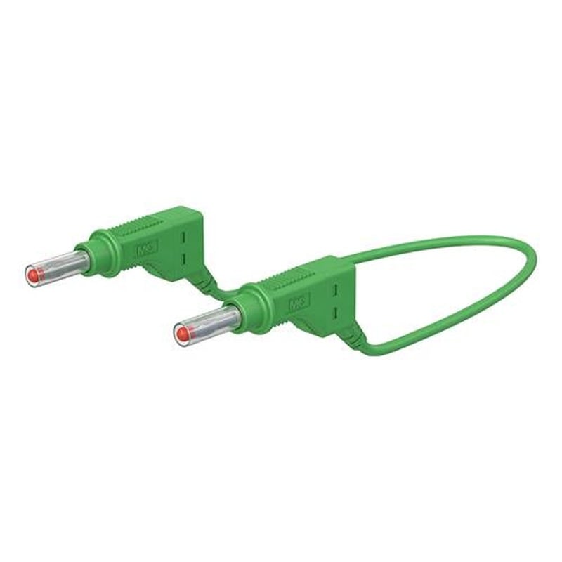 エスコ EA707NC-445 φ4mm/1500mmテストリード(スタック接続/緑) 1個(ご注文単位1個)【直送品】