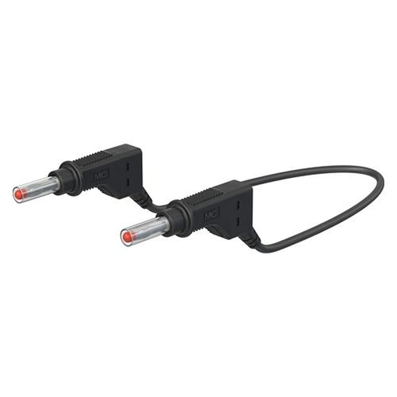エスコ EA707NC-451 φ4mm/2000mmテストリード(スタック接続/黒) 1個(ご注文単位1個)【直送品】