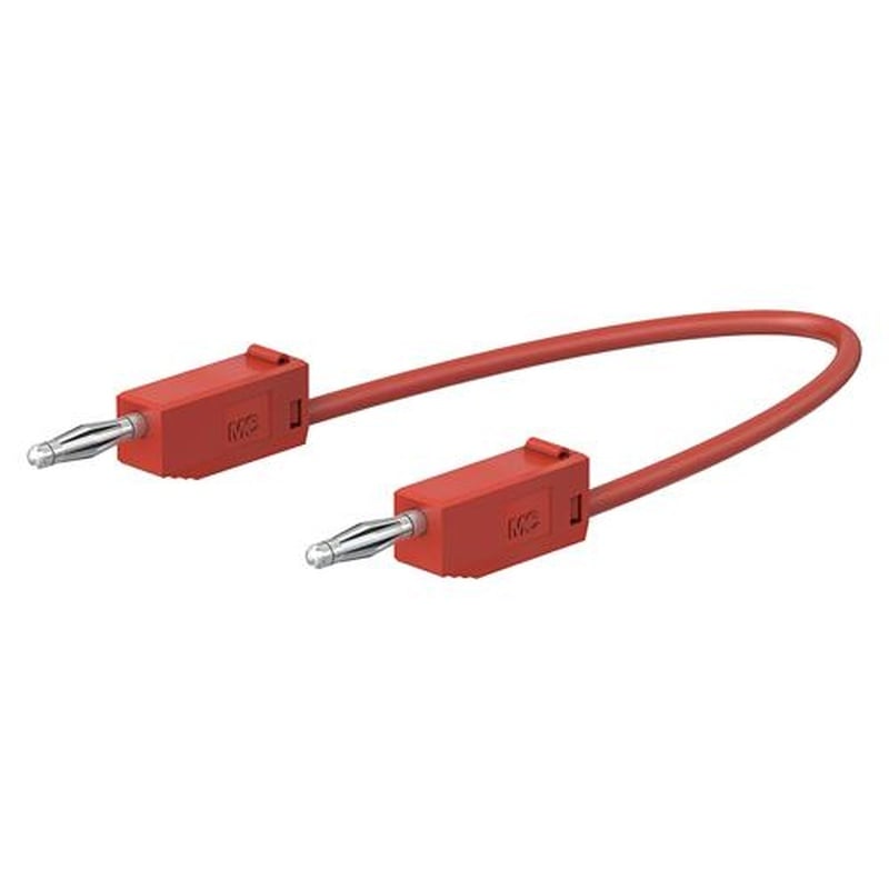 エスコ EA707NC-302 φ2mm/75mmテストリード(スタック接続/赤) 1個(ご注文単位1個)【直送品】