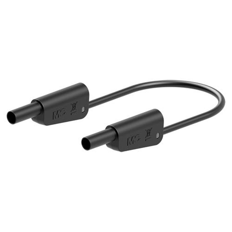 エスコ EA707NC-581 φ4mm/250mmテストリード(スタック接続/黒) 1個(ご注文単位1個)【直送品】