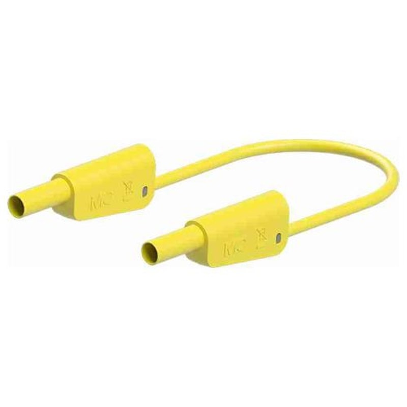 エスコ EA707NC-584 φ4mm/250mmテストリード(スタック接続/黄) 1個(ご注文単位1個)【直送品】
