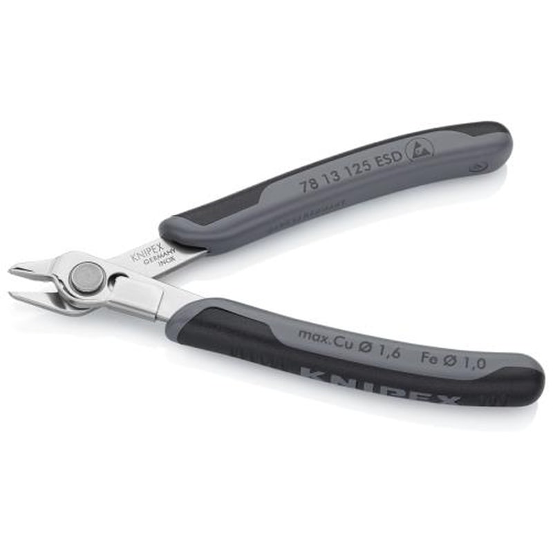 エスコ EA535KE-12 125mm精密用ニッパー(ESDグリップ/ホールド付/INOX 1個(ご注文単位1個)【直送品】