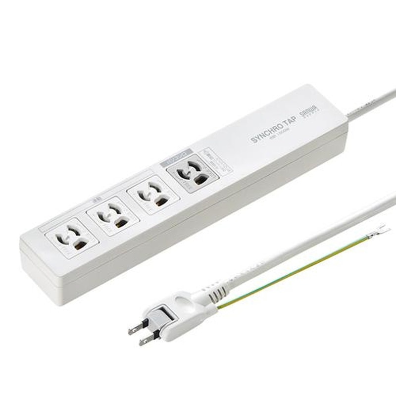 エスコ EA815GM-382 125V/15Ax5mパソコン連動タップ(4口/IC記憶式) 1個(ご注文単位1個)【直送品】