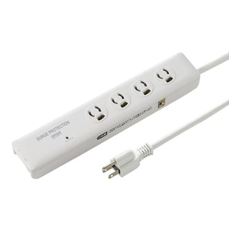 エスコ EA815GM-391 125V/15Ax2mタップ(4口/電話回線雷ガード付) 1個(ご注文単位1個)【直送品】