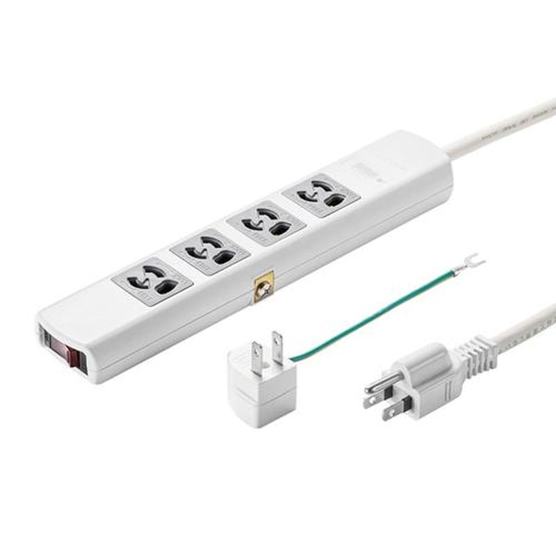 エスコ EA815GM-396 3mタップ(4口/3P/一括スイッチ/雷ガード) 1個(ご注文単位1個)【直送品】