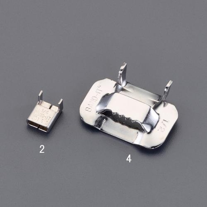 エスコ EA463EJ-4 1/2”バックル(201ステンレス製/100個) 1個(ご注文単位1個)【直送品】