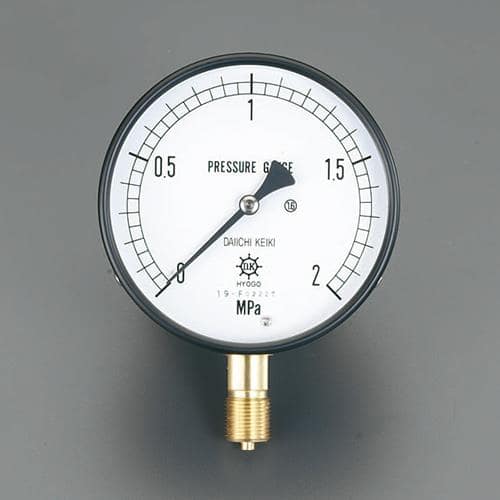 エスコ EA729DE-60 G 3/8/ 75mm/0-6.0MPa 圧力計 1個 （ご注文単位1個）【直送品】