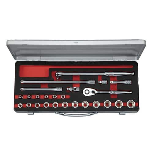 エスコ EA618P-4A 3/8DR ソケットレンチセット 1セット (ご注文単位1セット)【直送品】