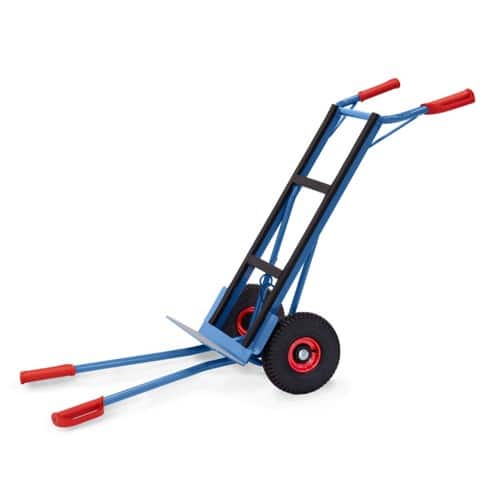 エスコ EA520FD-21A 650x1150mm/350kg ハンドトラック(補助ハンドル付) 1セット (ご注文単位1セット)【直送品】