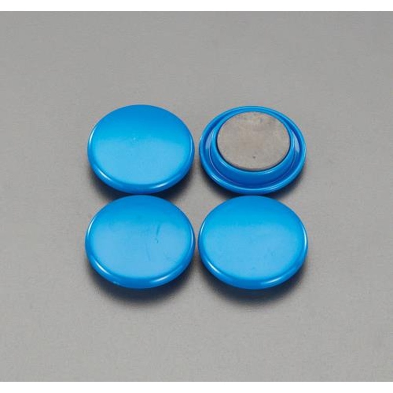 エスコ EA762FG-36 φ40mmマグネット(青/4個) 1個(ご注文単位1個)【直送品】