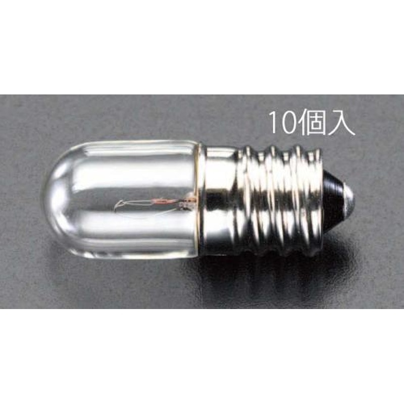 エスコ EA758ZA-21 6.3V/2.0W/E12パネル球(10個) 1個（ご注文単位1個）【直送品】