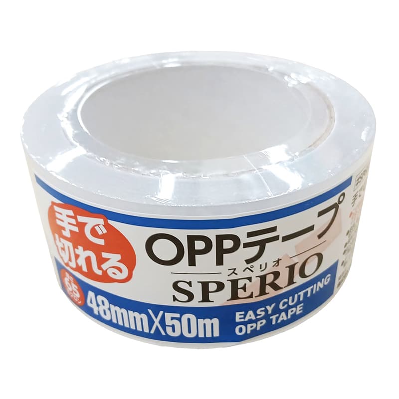 株式会社キラックス 手で切れるOPPテープ 65 スペリオ 48mm×50m 1巻(ご注文単位50巻)【直送品】