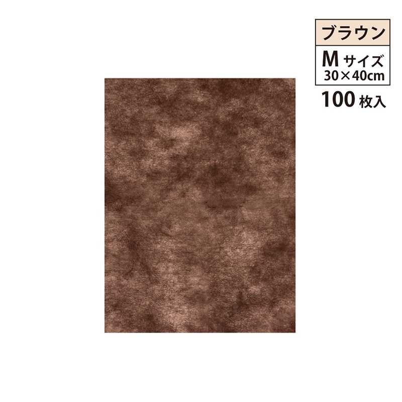 エスパック 不織布インナーバッグ 薄タイプ M ダークブラウン 100枚/袋（ご注文単位1袋)【直送品】