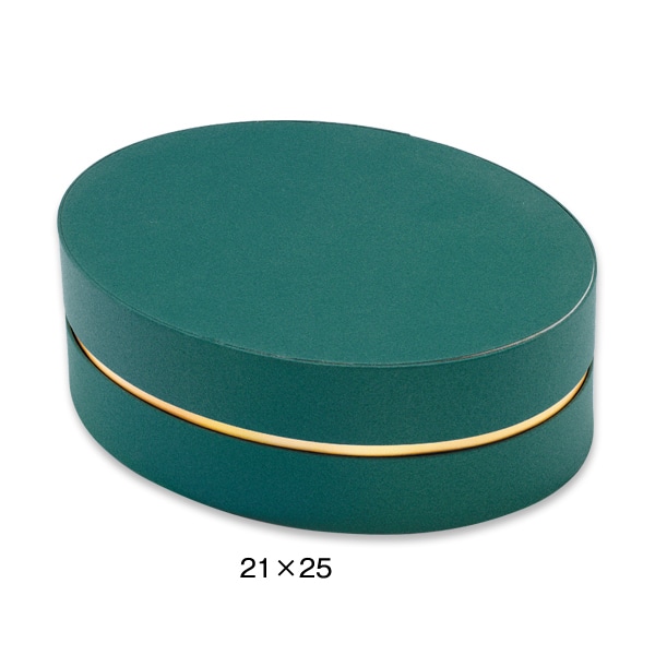 柳井紙工 貼箱　ダ円 26×19 85233　緑 1個（ご注文単位40個）【直送品】
