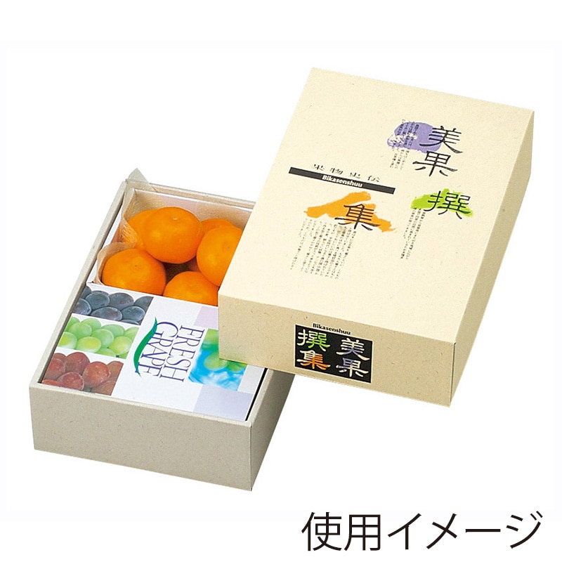 ヤマニパッケージ フルーツ箱　AF美果撰集 中　浅口 L-363　10枚/束（ご注文単位5束）【直送品】