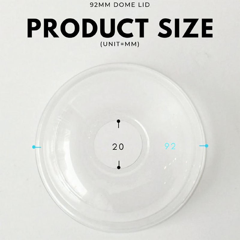 BMターゲット アイスクリアカップ フタ ドーム型 92mm口径 丸穴 BMT9200-CIRCLE-DOME 50個/袋(ご注文単位20袋)【直送品】
