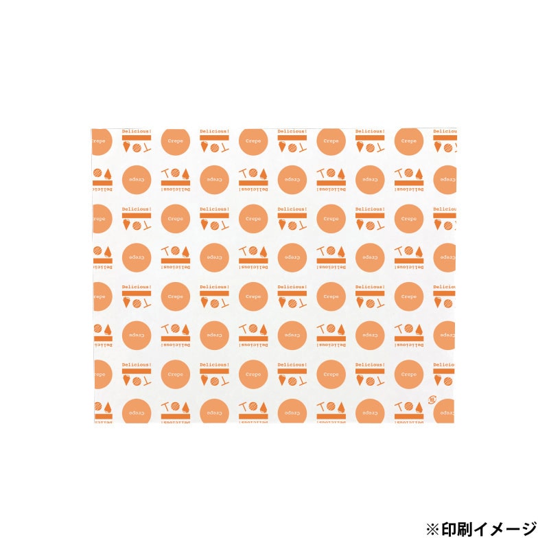 【オリジナル印刷】特注クレープ包装紙 207×255mm 1色印刷 10000枚
