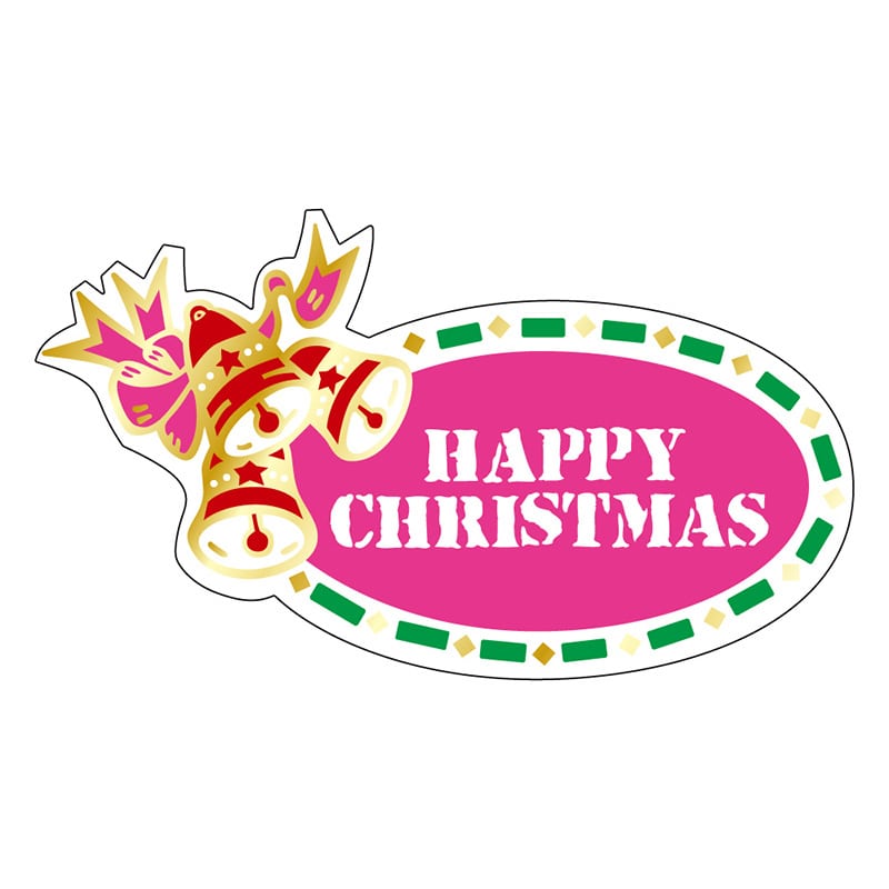 カミイソ産商 エースラベル HAPPY CHRISTMAS C-0184 500枚/袋(ご注文単位1袋)【直送品】