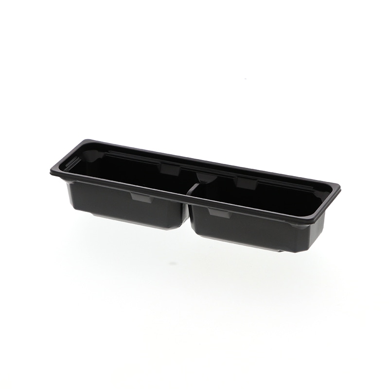 アクタ 弁当容器　ワン折ハード　底 67×20B 黒 50枚/袋（ご注文単位8袋）【直送品】