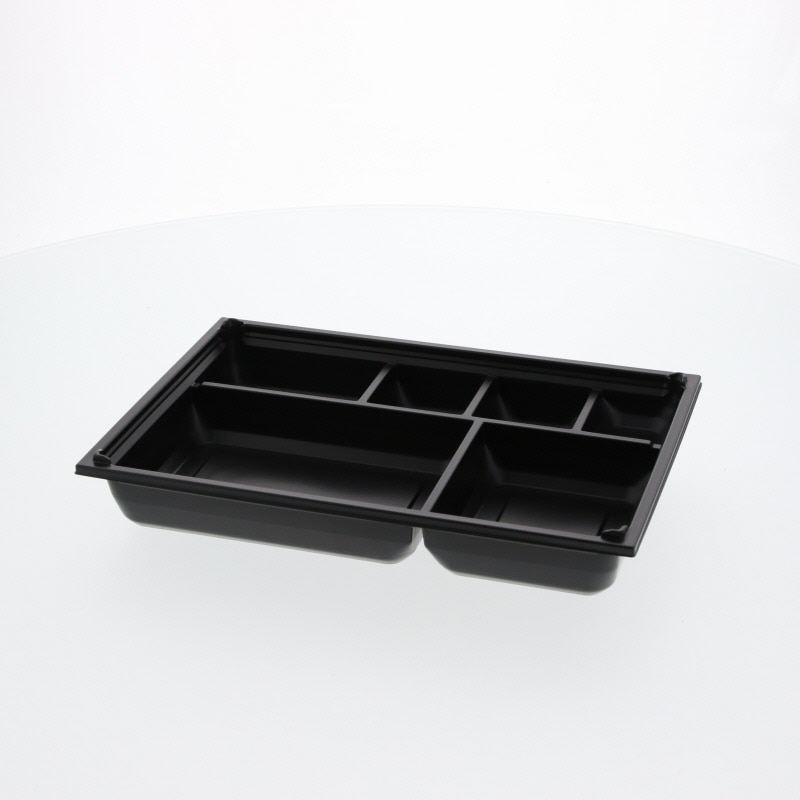 アクタ 弁当容器 ワン折重(ソコ) 81×55Y 黒 25枚/袋