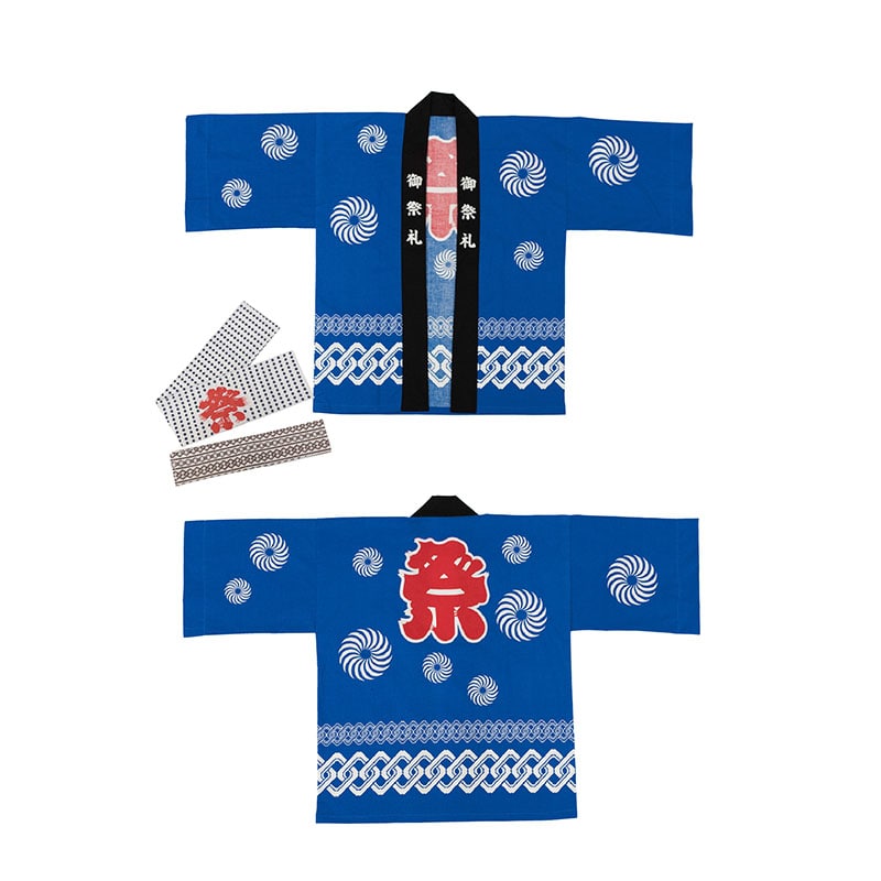 P・O・Pプロダクツ ハッピ 祭吉原 130 26007 青 TY-B 1枚(ご注文単位1枚)【直送品】